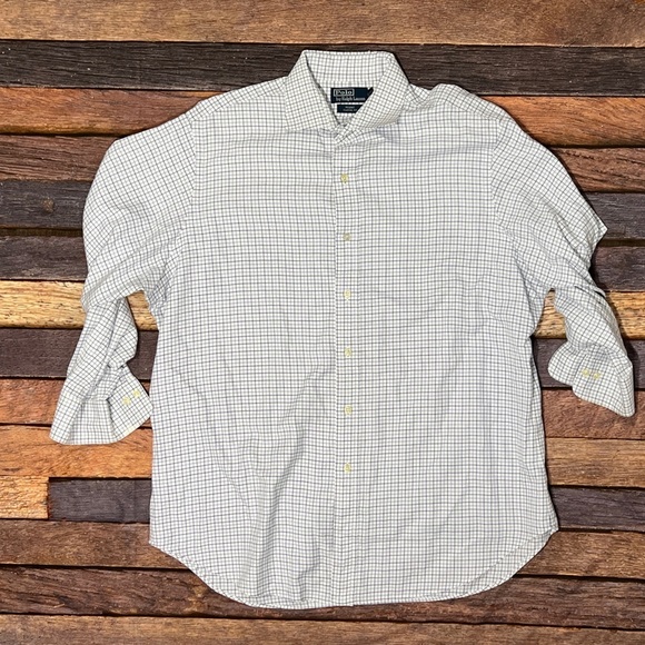 Polo Ralph Lauren Checkered Long Sleeve Button Down Regent Shirt Classic Fit - Picture 1 of 5